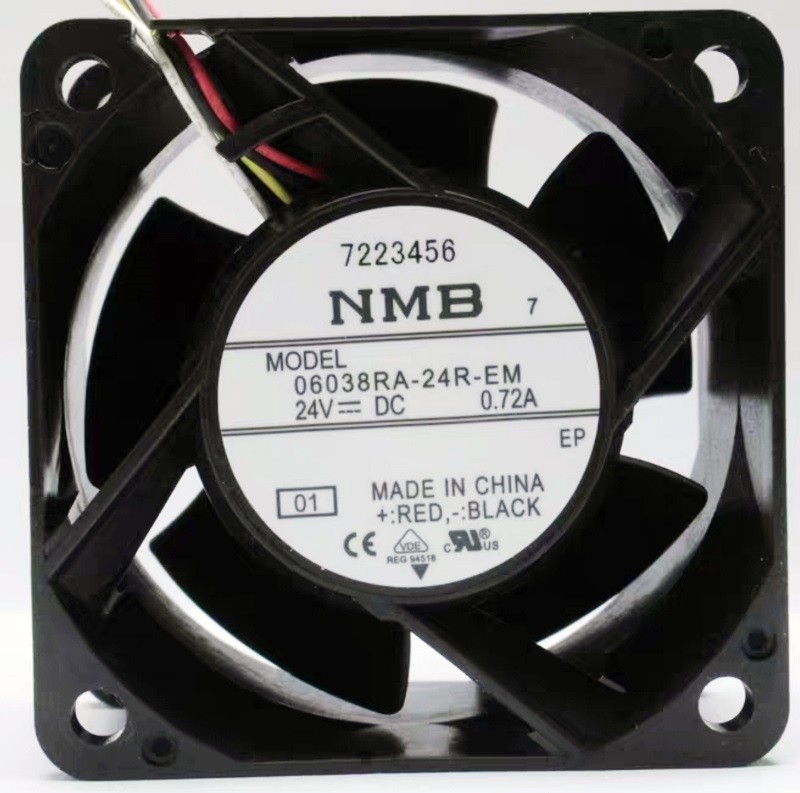 NMB 06038RA-24R-EM 24V 0.72A 4wires Cooling Fan
