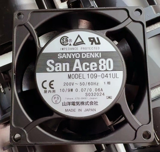 Sanyo 109-041UL 200V 10W/9W 0.07A/0.06A 2wires Cooling Fan