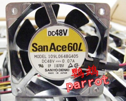 Sanyo 109L0648G405 48V 0.07A 3wires Cooling Fan 