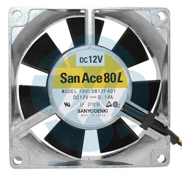 Sanyo 109L0812F401 12V 0.14A 3wires Cooling Fan