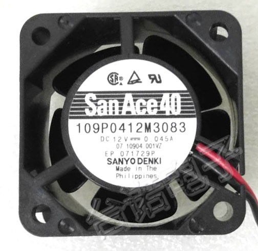 SANYO 109P0412M3083 12V 0.045A 2wires Cooling Fan 