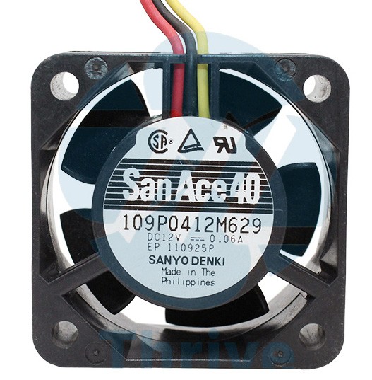Sanyo 109P0412M629 12V 0.06A 3wires Cooling Fan