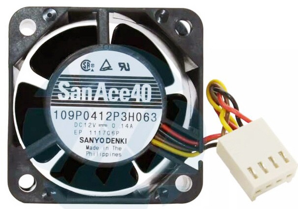 Sanyo 109P0412P3H063 12V 0.14A 4wires Cooling Fan