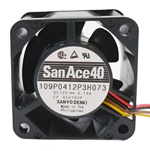 SANYO 109P0412P3H073 12V 0.14A 4wires Cooling Fan 