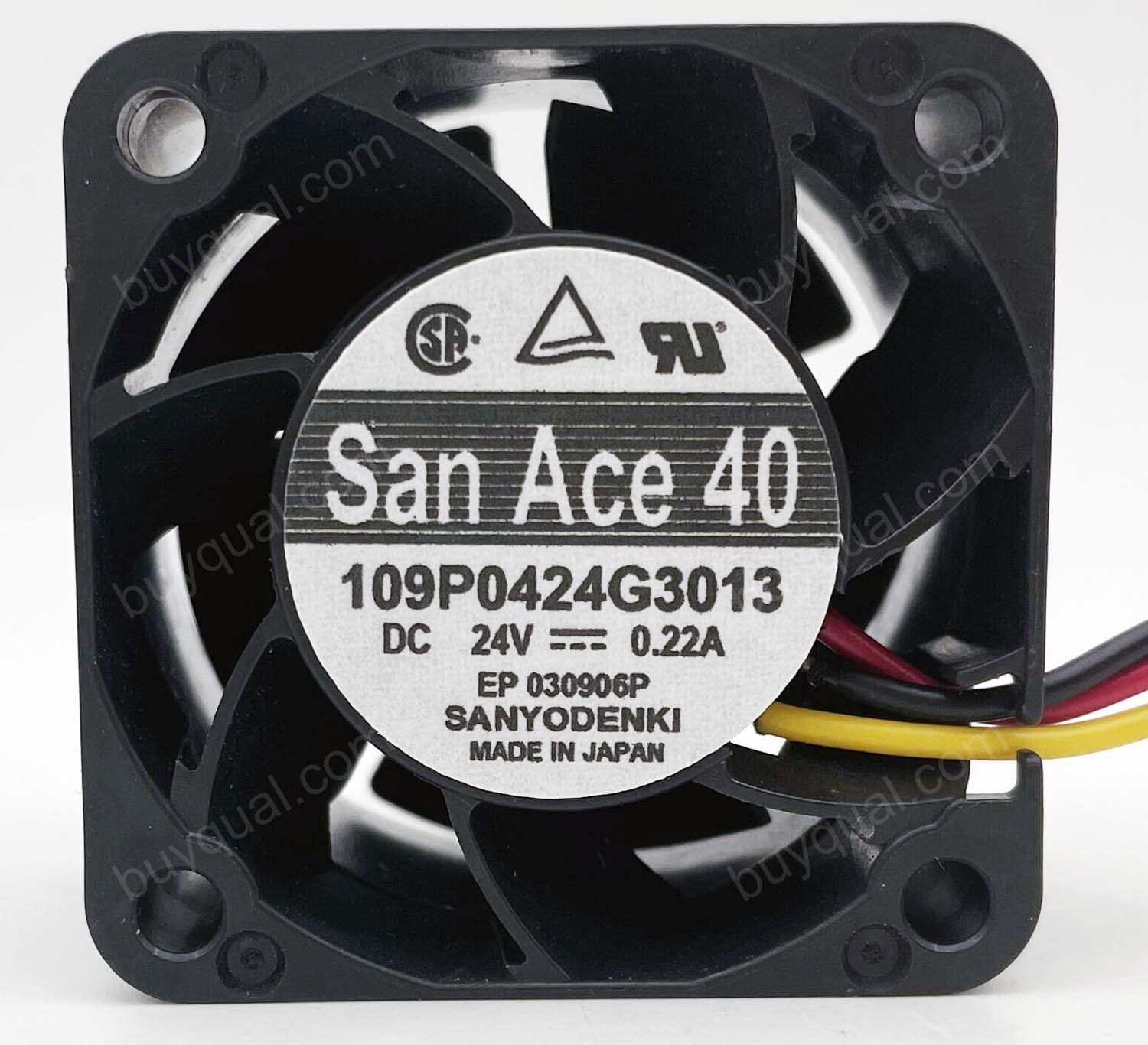 SANYO 109P0424G3013 24V 0.22A 3wires Cooling Fan - New