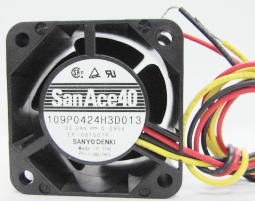 SANYO 109P0424H3D013 24V 0.095A 3wires Cooling Fan