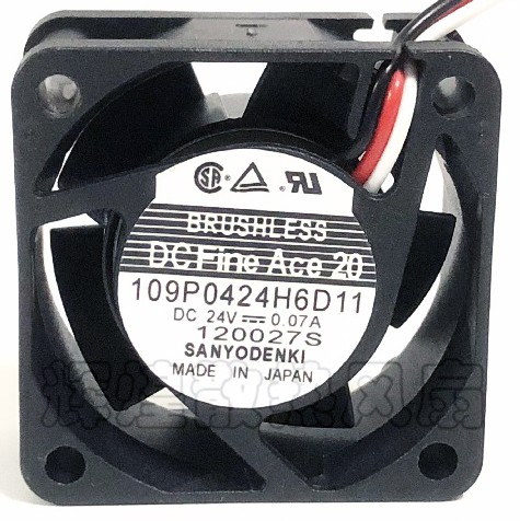 Sanyo 109P0424H6D11 24V 0.07A 3wires Cooling Fan