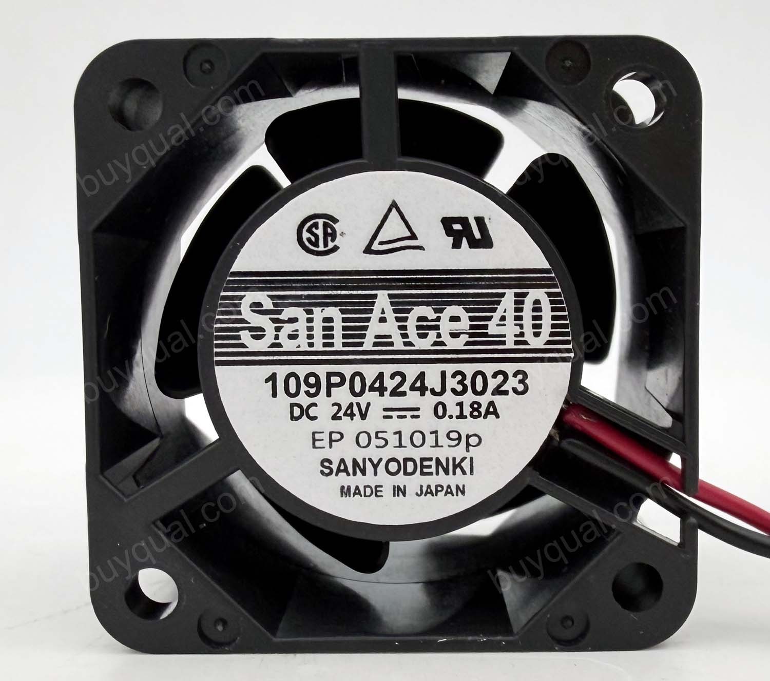 SANYO 109P0424J3023 24V 0.18A 2wires Cooling Fan