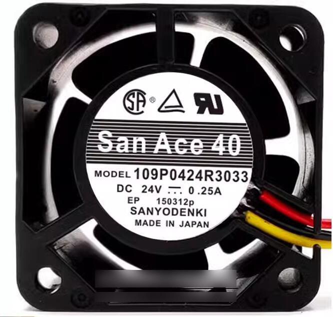 SANYO 109P0424R3033 24V 0.25A 3wires Cooling Fan