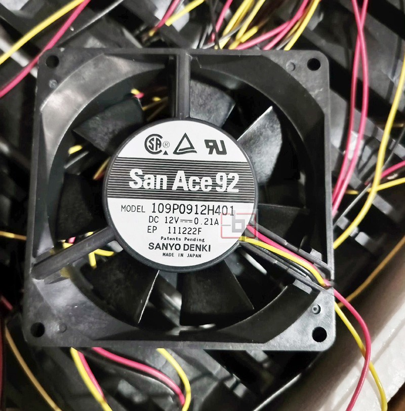 SANYO 109P0912H401 12V 0.21A 3wires Cooling Fan 