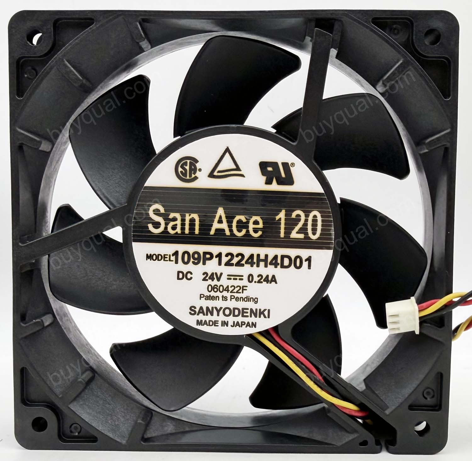 Sanyo 109P1224H4D01 24V 0.24A 3wires Cooling Fan