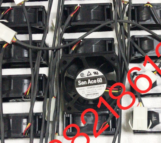SANYO 109R0612G424 12V 0.24A 3wires Cooling Fan