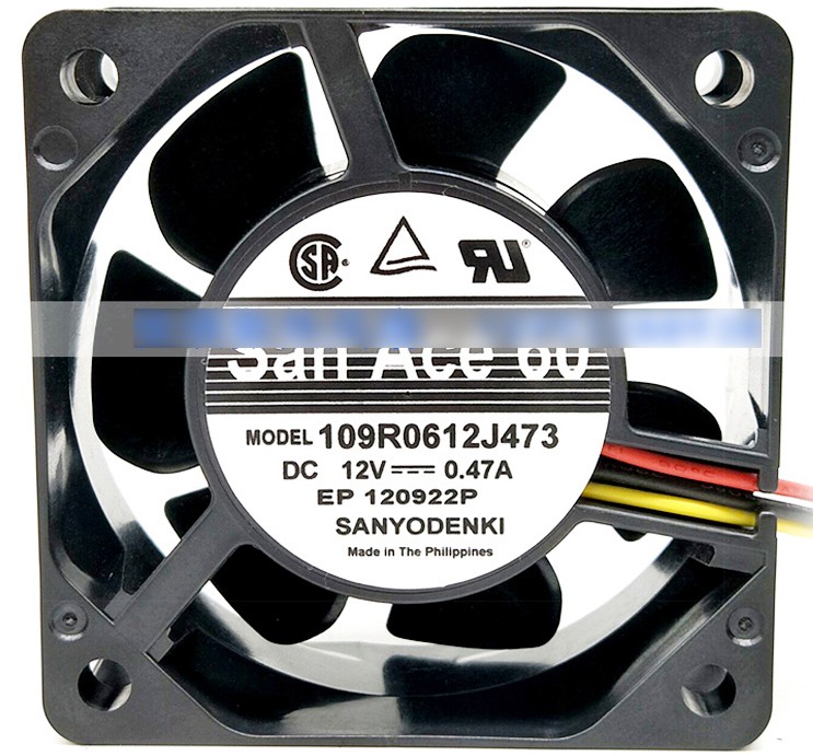 Sanyo 109R0612J473 12V 0.47A 3wires Cooling Fan