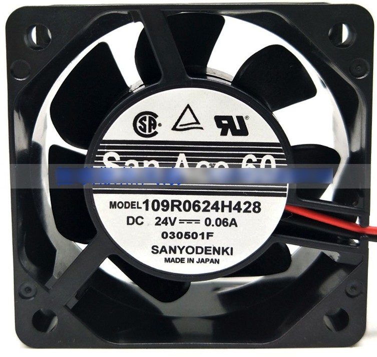 Sanyo 109R0624H428 24V 0.06A 2wires Cooling Fan
