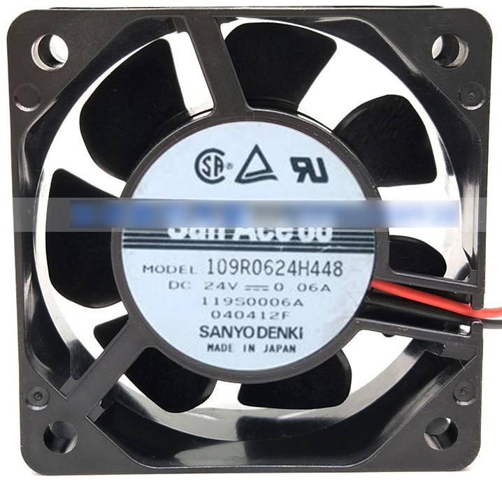 Sanyo 109R0624H448 24V 0.06A 2wires Cooling Fan