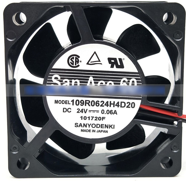 Sanyo 109R0624H4D20 24V 0.06A 2wires Cooling Fan