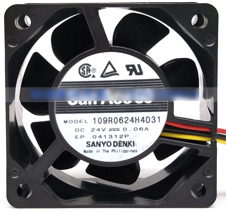 Sanyo 109R0624H4D31 24V 0.06A 3wires Cooling Fan - Original New