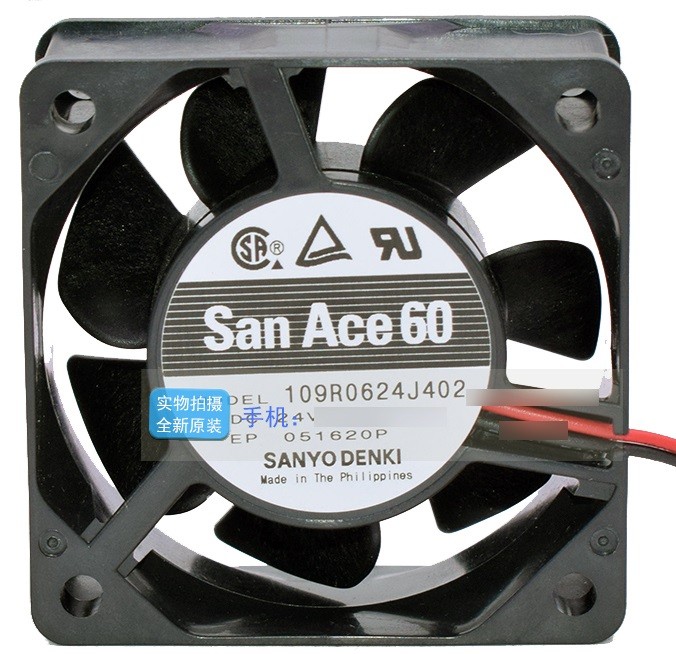 Sanyo 109R0624J402 24V 0.24A 2wires Cooling Fan 