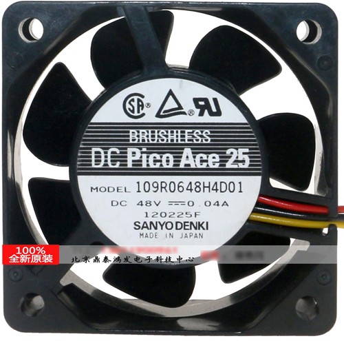 SANYO 109R0648H4D01 48V 0.04A 3wires Cooling Fan