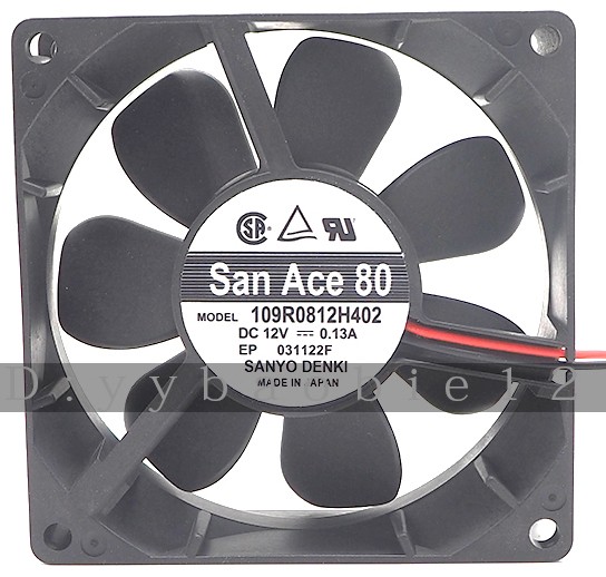 SANYO 109R0812H402 12V 0.13A 2wires Cooling Fan