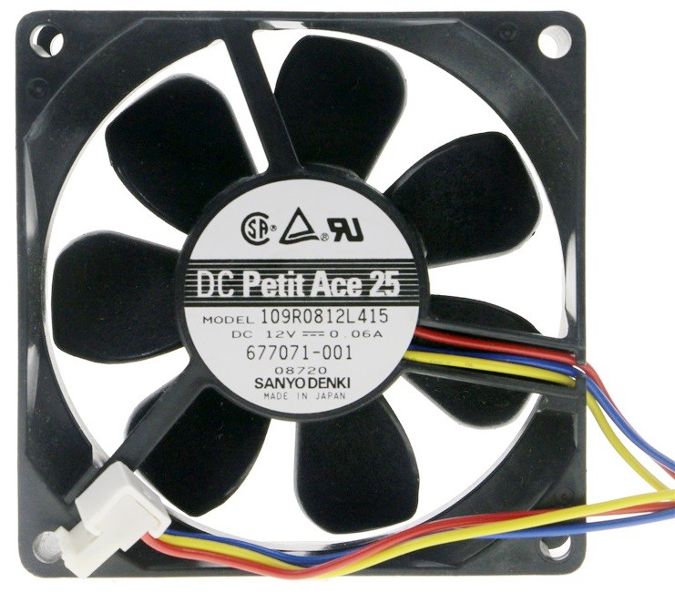 Sanyo 109R0812L415 12V 0.06A 3wires Cooling Fan 