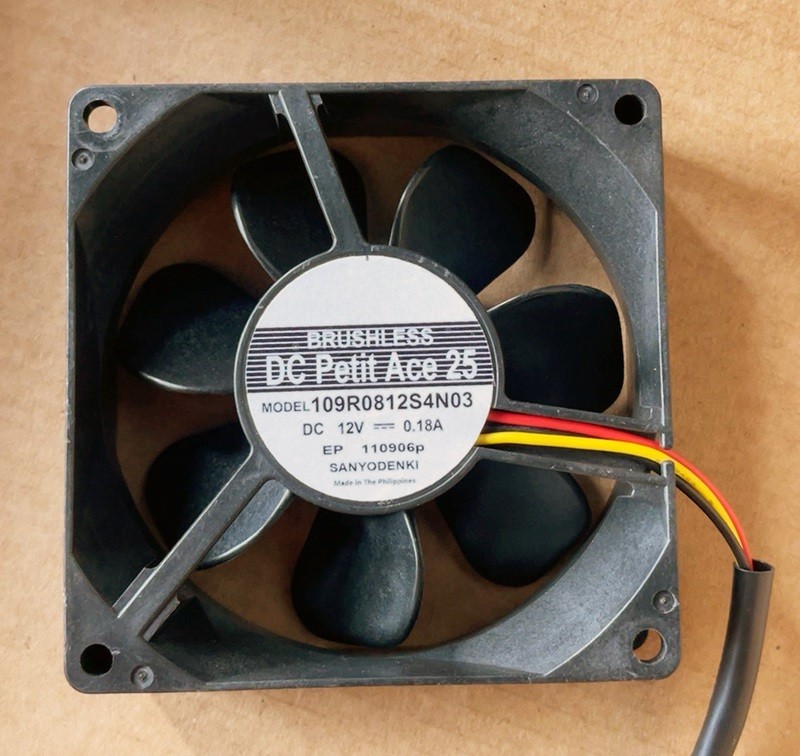 SANYO 109R0812S4N03 12V 0.18A 3wires Cooling Fan