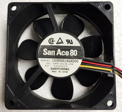 SANYO 109R0824G4D06 24V 0.20A 3wires Cooling Fan - New
