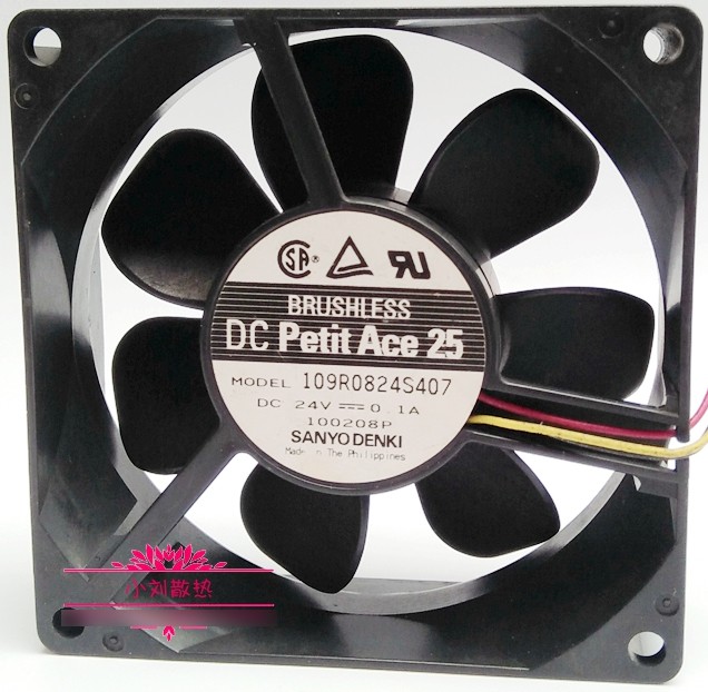 SANYO 109R0824S407 24V 0.1A 3wires cooling fan