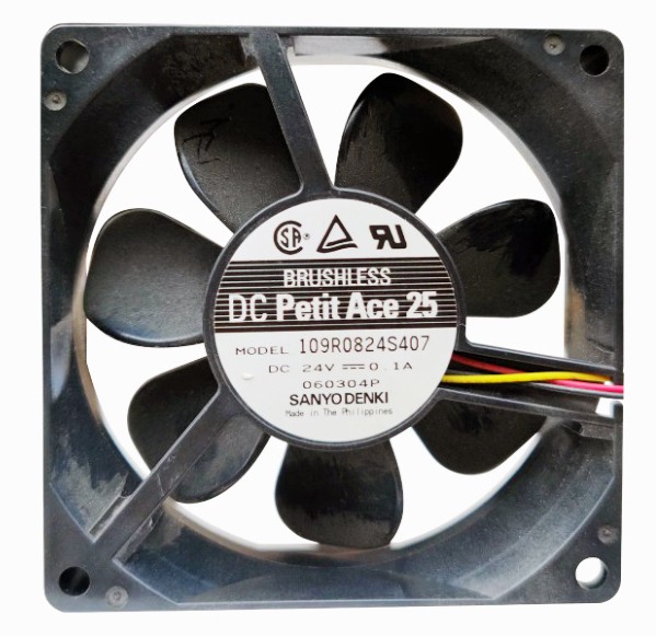 SANYO 109R0824S407 24V 0.1A 3wires cooling fan