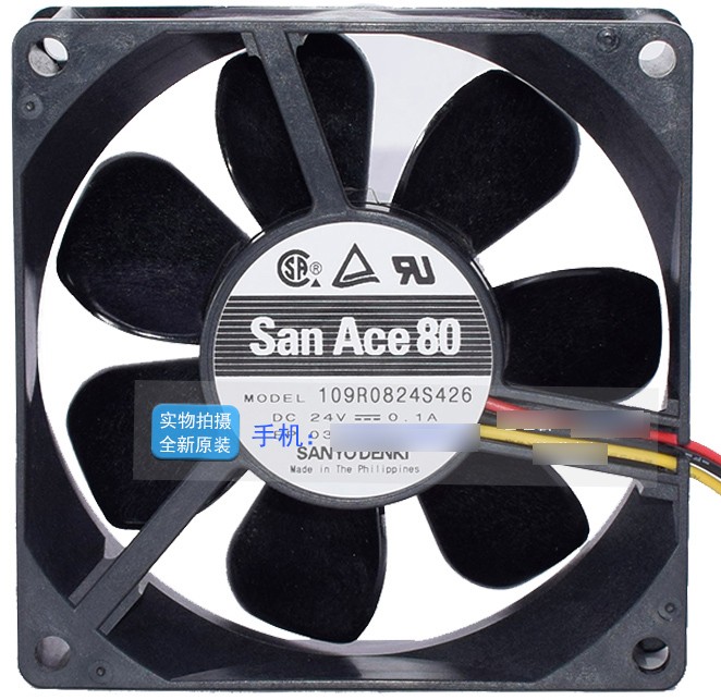 SANYO 109R0824S426 24V 0.1A 3wires Cooling Fan - Original New