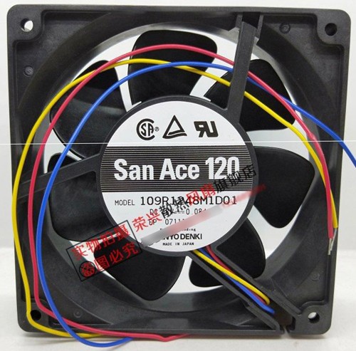 SANYO 109R1248M1D01 48V 0.08A 3wires Cooling Fan