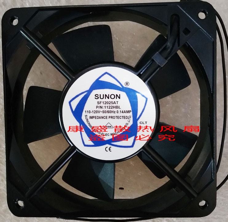 SUNON SF12025AT 1122HBL 1122HSL 110/120V 0.14A 2wires Cooling Fan 