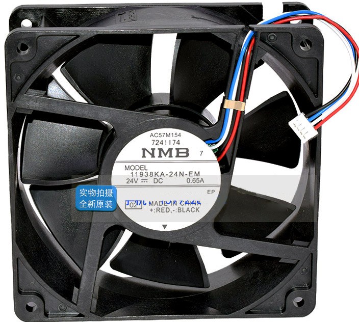 NMB 11938KA-24N-EM 24V 0.65A 4wires Cooling Fan