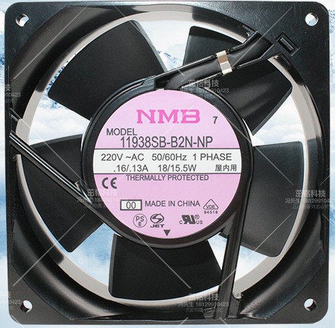 NMB 11938MB-B2N-NP 220V 0.16/0.13A 18/15.5W Cooling Fan 