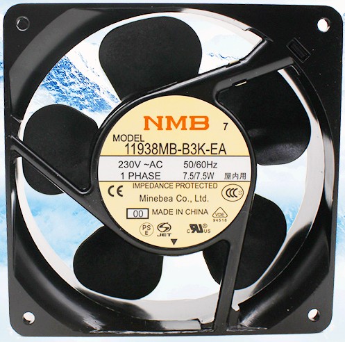 NMB 11938MB-B3K-EA 230V 7.5W 2wires Cooling Fan 