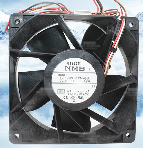 NMB 12038VE-12M-GU 12V 1.25A 4wires Cooling Fan