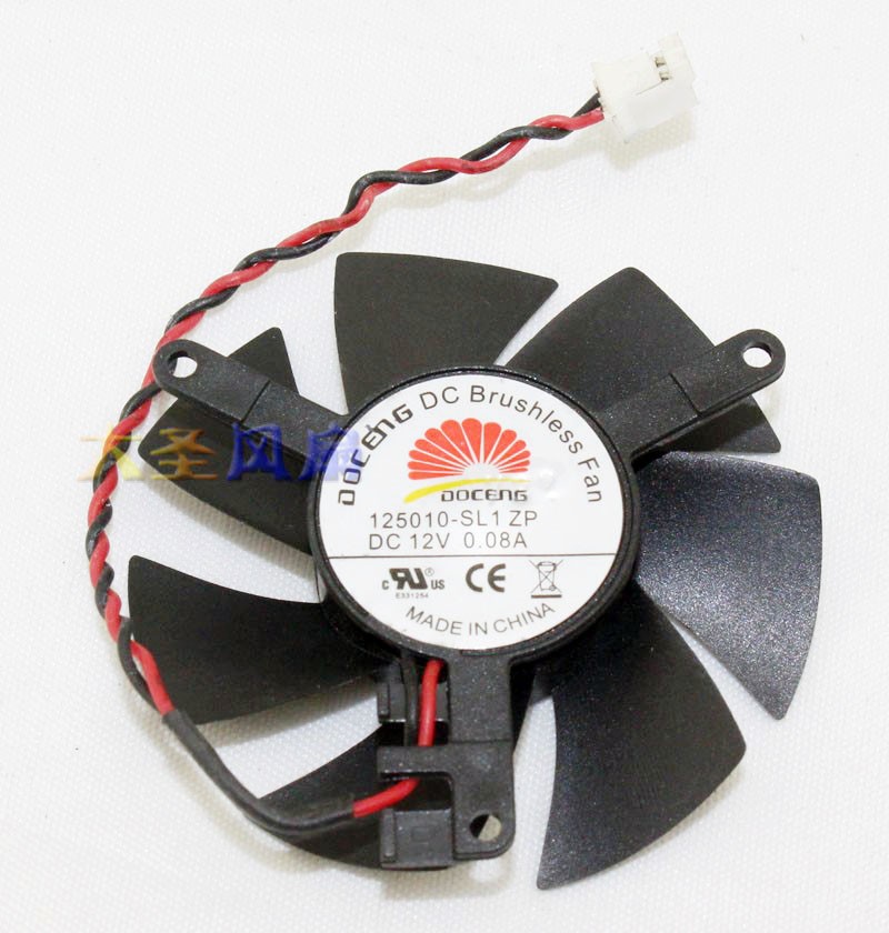 DOCENG 125010-SL1ZP 12V 0.08A 2wires Cooling Fan