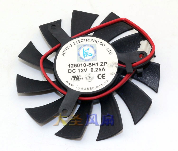 JUNYU 126010-SH1 12V 0.25A 2wires Cooling Fan