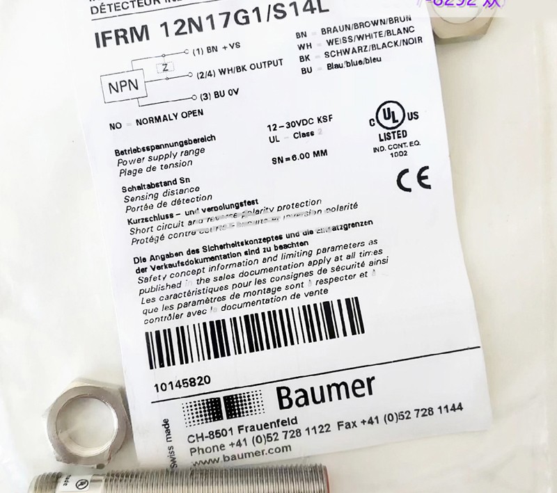 Baumer IFRM 12N17G1/S14L Inductive Proximity Switch