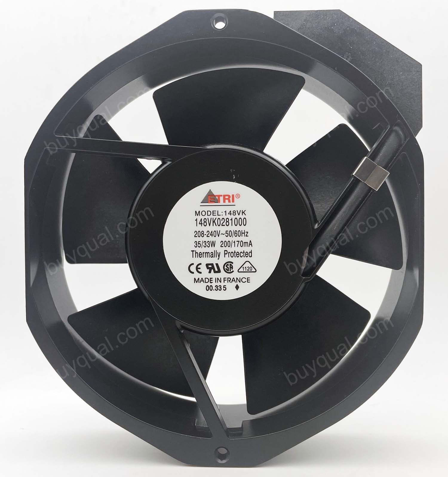 ETRI 148VK0281000 208-240V 200/170MA 35/33W Cooling Fan - New