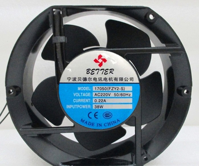 BETTER 17050(FZY2-S) 17050FZY2-S 220V 0.22A 38W 2wires Cooling Fan 
