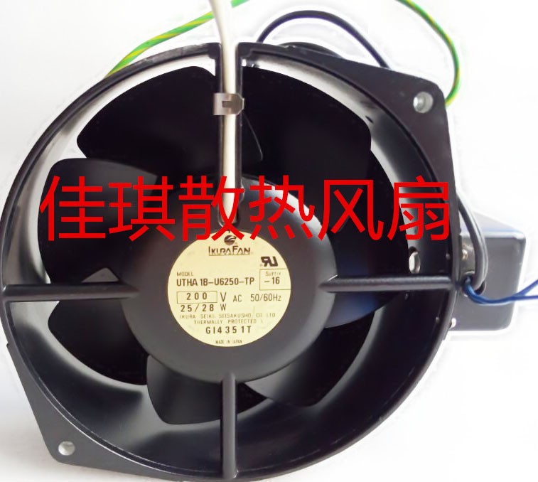 IKURA UTHA1B-U6250-TP 200V 25/28W 3wires cooling fan