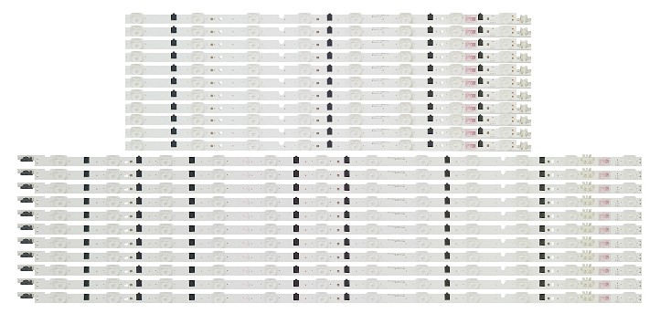 Samsung CY-HF600CSSV3H LED Strips BN96-25315A BN96-25314A, BN96-26241A, BN41-02016A (2013SVS60F R 8 / L12 REV2.3 130130 )  - 22 Strips
