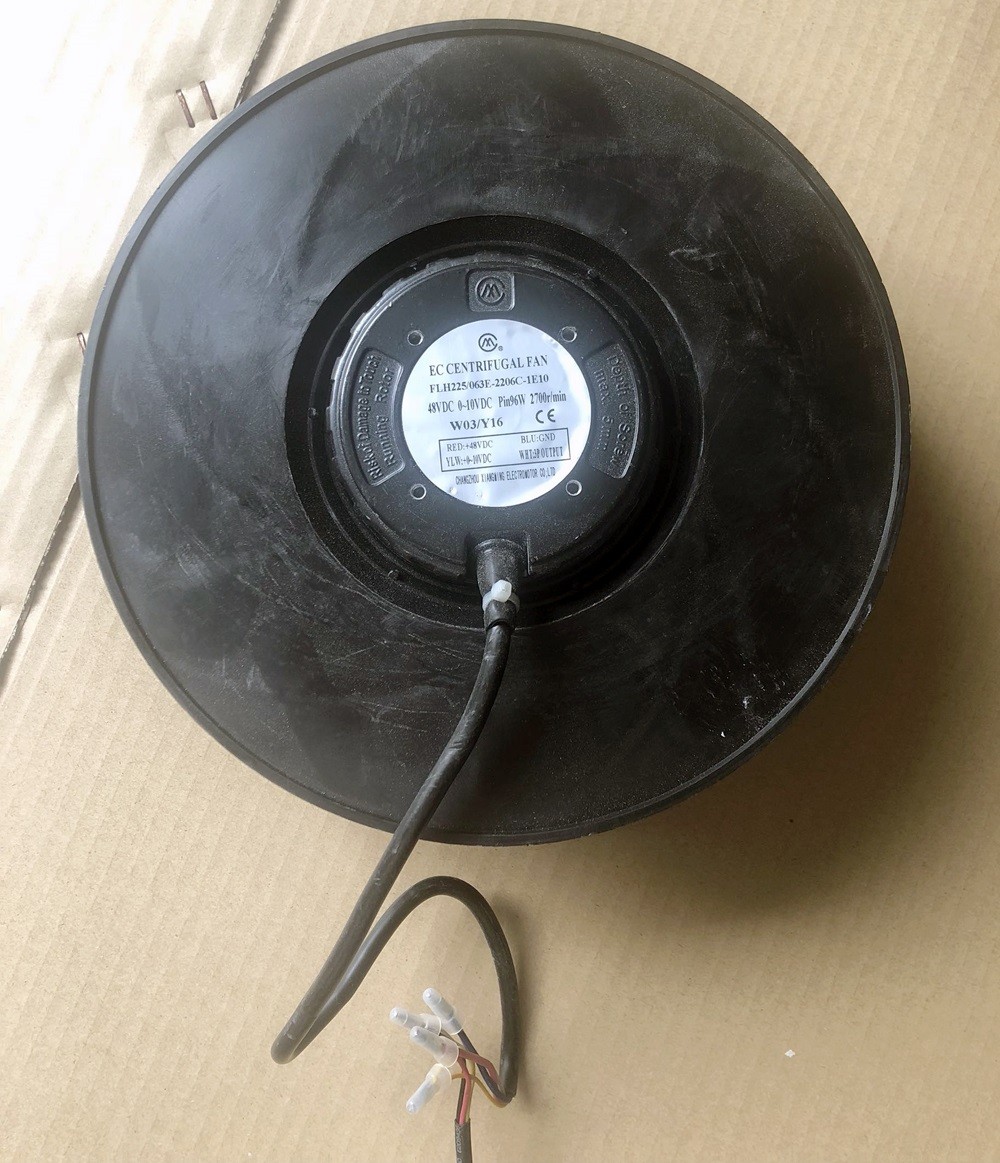 EC CENTRIFUGAL FLH225/063E-2206C-1E10 48V 10V 96W 4wires Cooling Fan