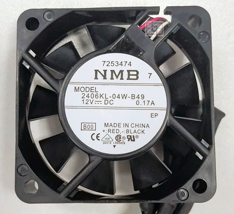 NMB 2406KL-04W-B49 -B00 12V 0.17A 3wires Cooling Fan