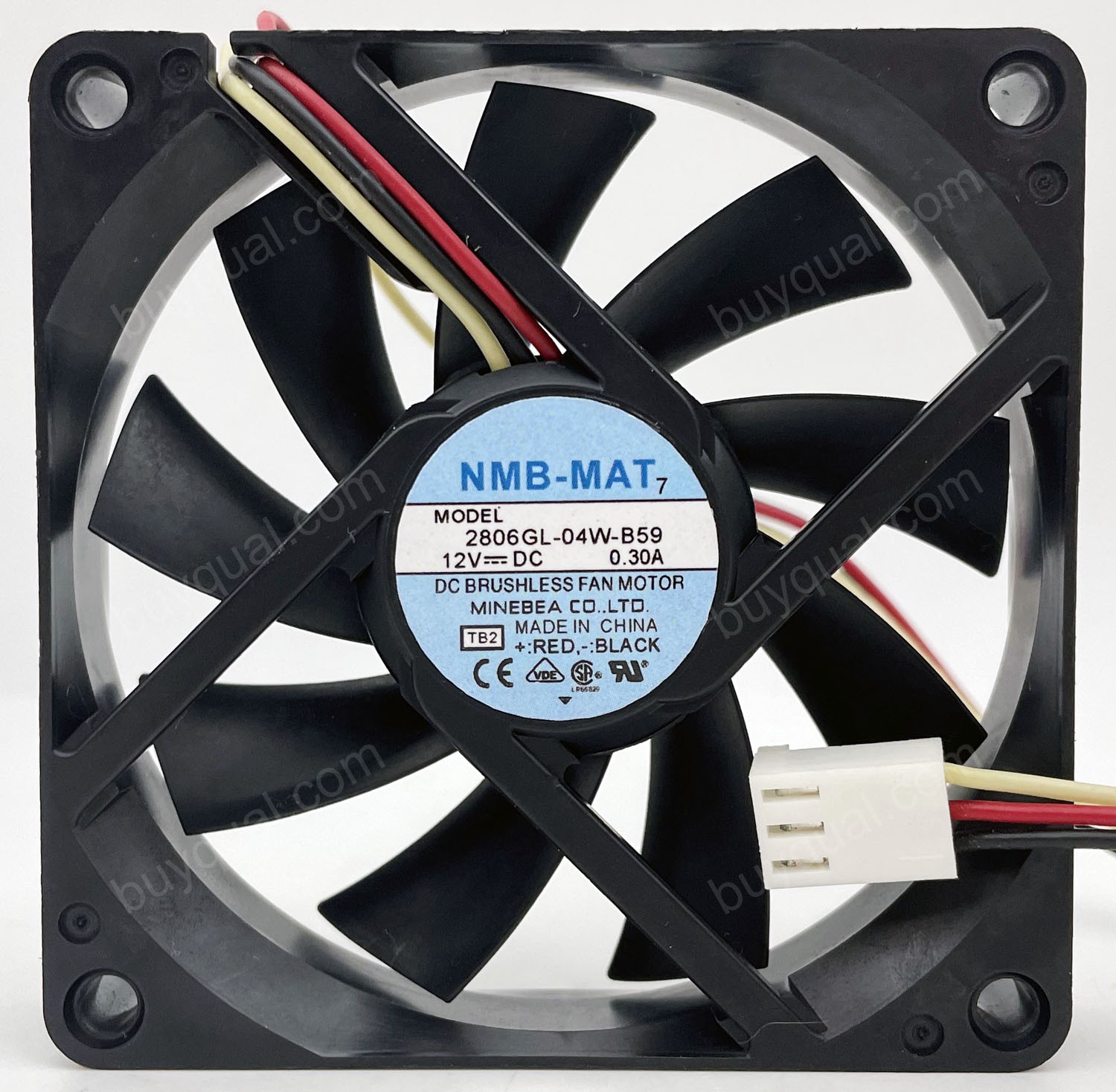 NMB 2806GL-04W-B59 12V 0.3A 3wires Cooling Fan