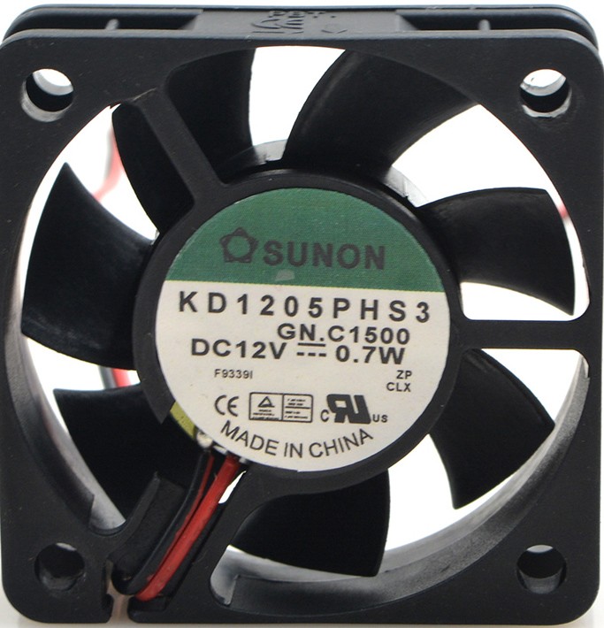 SUNON KD1205PHS3 12V 0.7W 2wires Cooling Fan