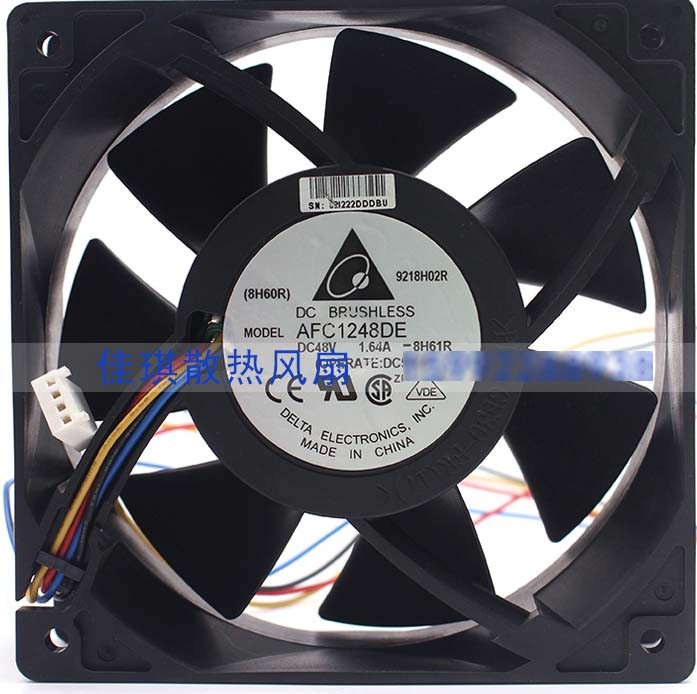 DELTA AFC1248DE 48V 1.64A 4wires Cooling Fan