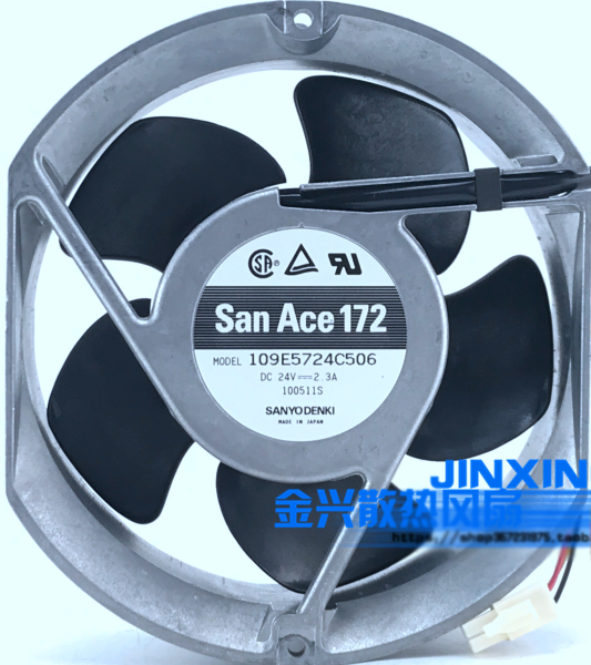 Sanyo 109E5724C506 24V 2.3A 55.2W 3wires Cooling Fan