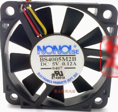 NONOI BS4005M2B 5V 0.12A 3wires Notebook CPU Cooling Fan